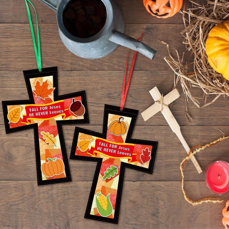 Chiisong 24 Sets He Never Leaves Crafts Kit DIY Tissue Paper Sign Crafts for Back to School Fall Harvest Thanksgiving Religious Christian Party Fun Home Actives - Image 5
